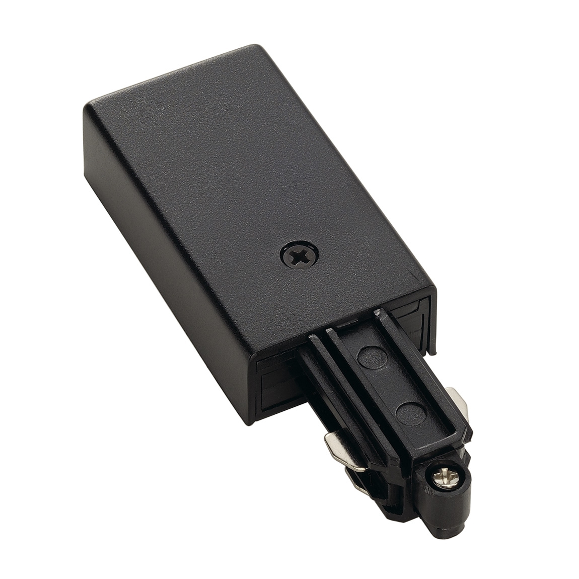 SLV 143030 1PHASE-TRACK, разъём питания торцевой, 16А макс., GND слева, черный