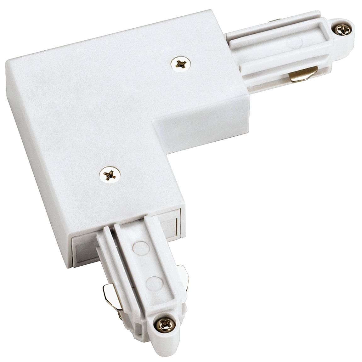 SLV 143051 1PHASE-TRACK, L-коннектор с разъёмом питания, 16А макс., GND по внешнему углу, белый