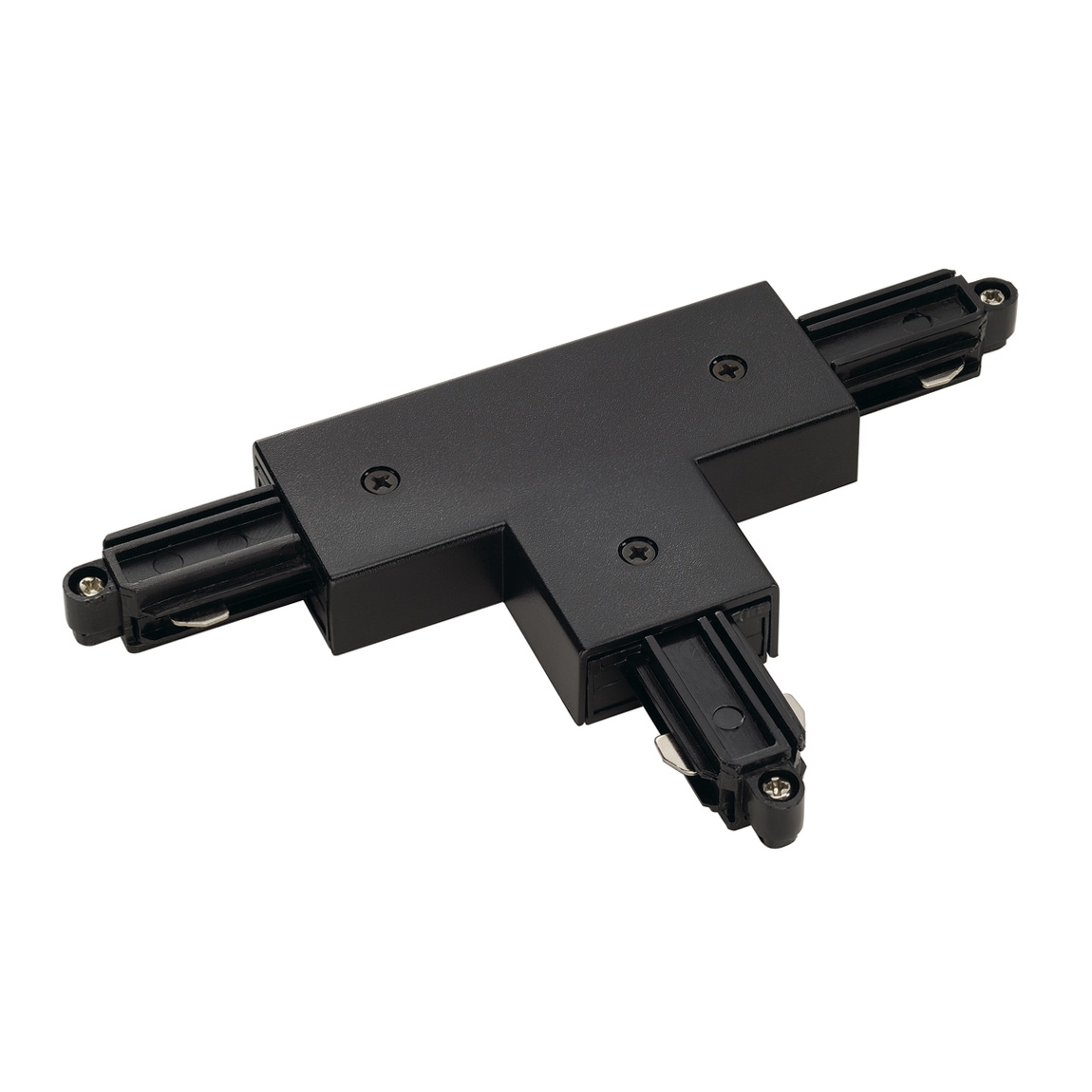 SLV 143080 1PHASE-TRACK, T-коннектор с разъёмом питания, 16А макс., GND справа, черный