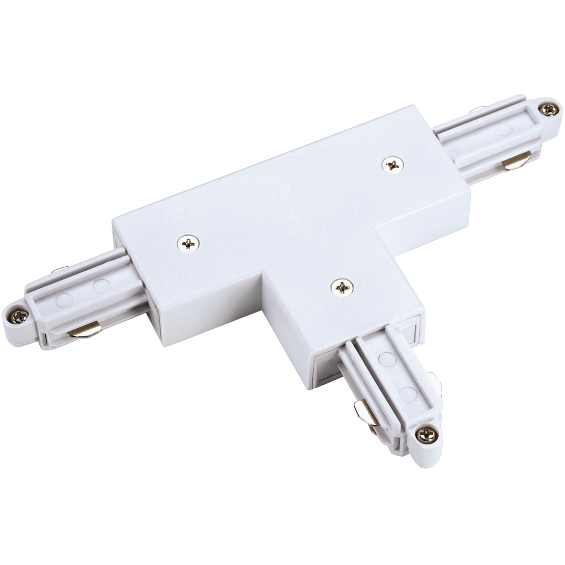 SLV 143081 1PHASE-TRACK, T-коннектор с разъёмом питания, 16А макс., GND справа,белый