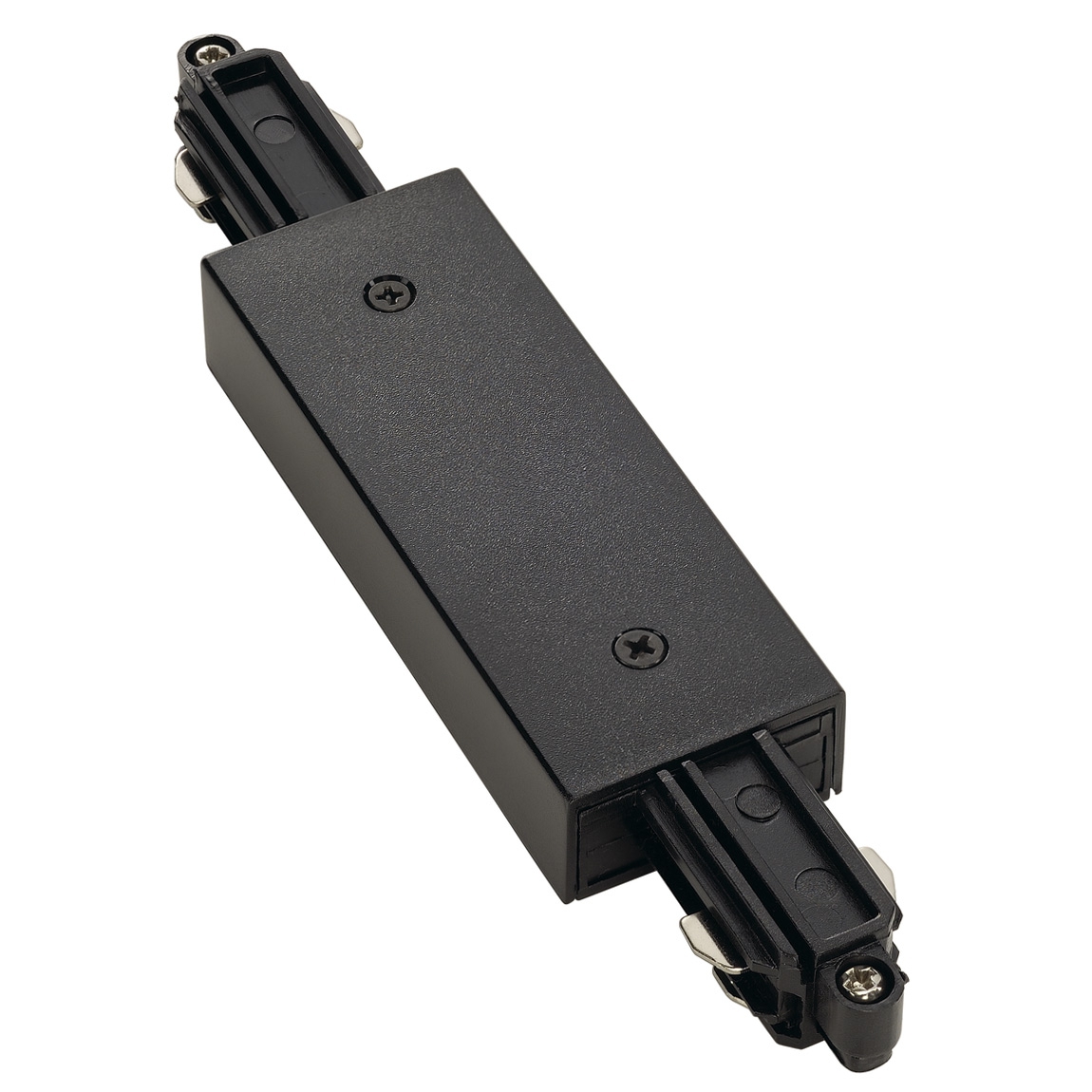 SLV 143100 1PHASE-TRACK, коннектор прямой с разъёмом питания, 16А макс., черный