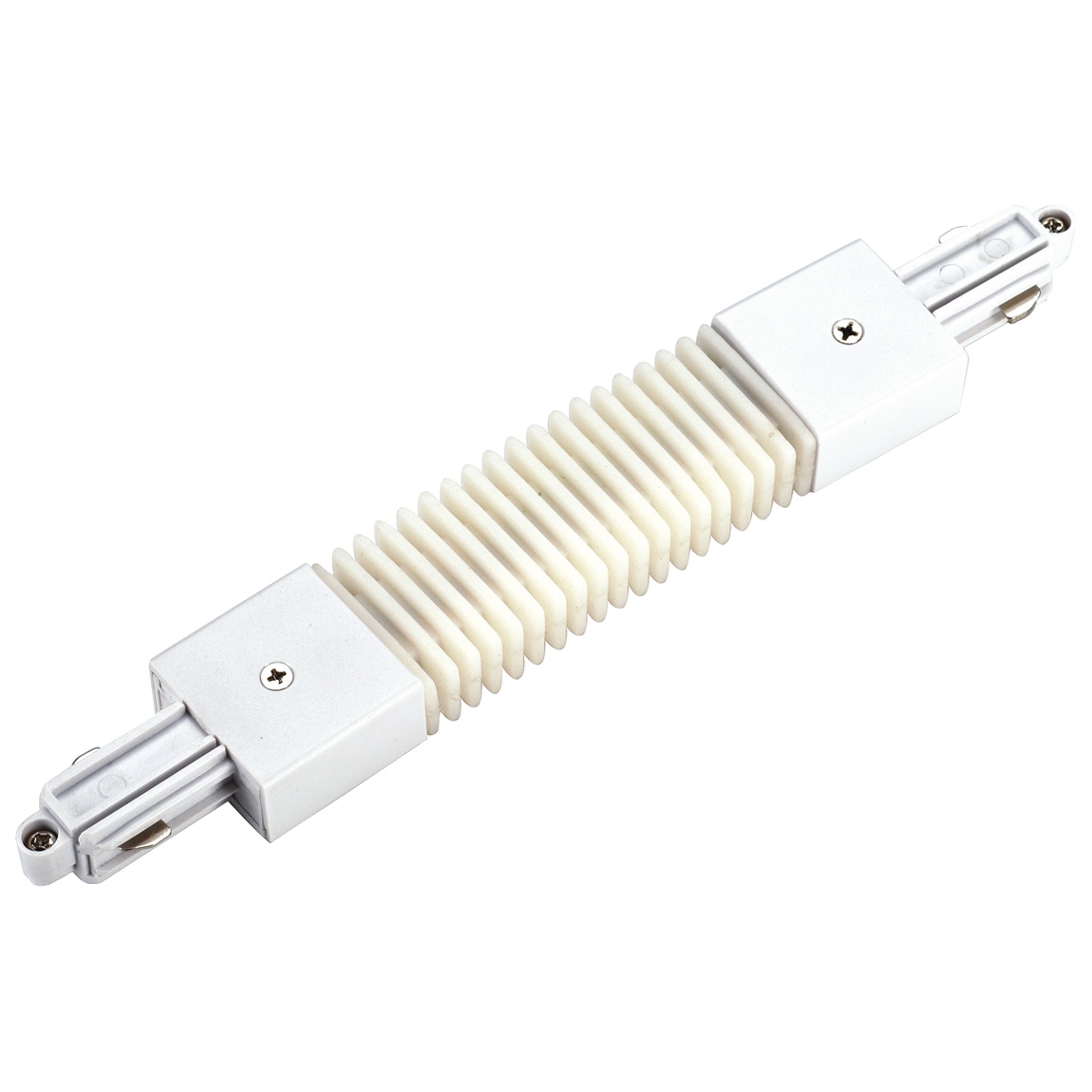 SLV 143111 1PHASE-TRACK, коннектор гибкий (70°-180°) с разъёмом питания, 16А макс., белый