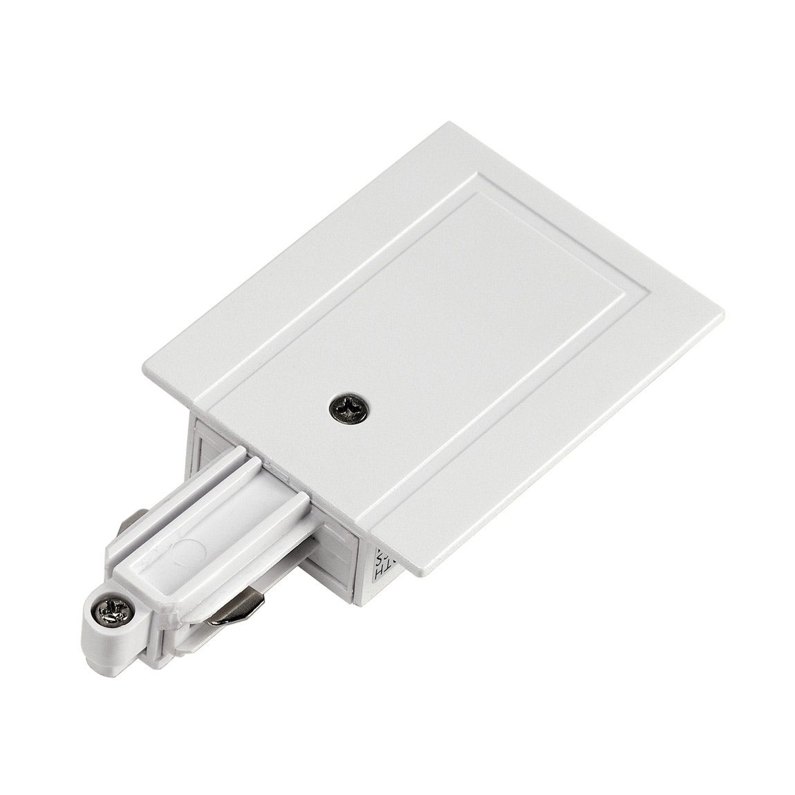 SLV 143231 1PHASE-TRACK R, разъём питания торцевой, 16А макс., GND слева, белый