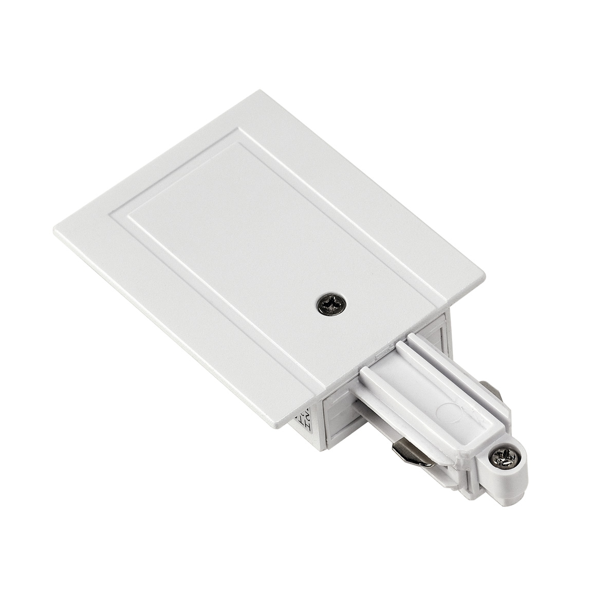 SLV 143241 1PHASE-TRACK R, разъём питания торцевой, 16А макс., GND справа, белый