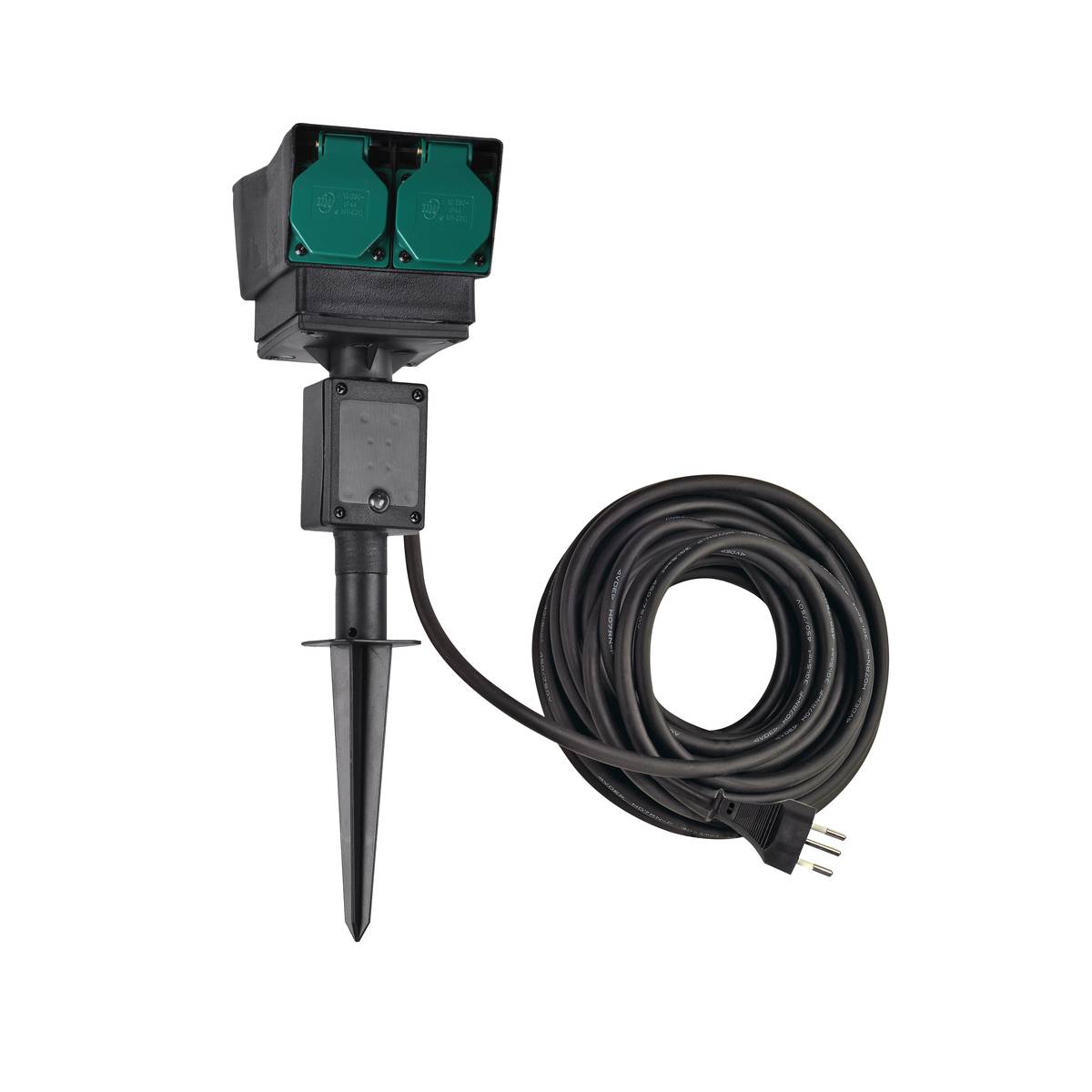 SLV 1000879 Удлинитель садовый на 4 розетки, IP44, кабель 10 метров, IT