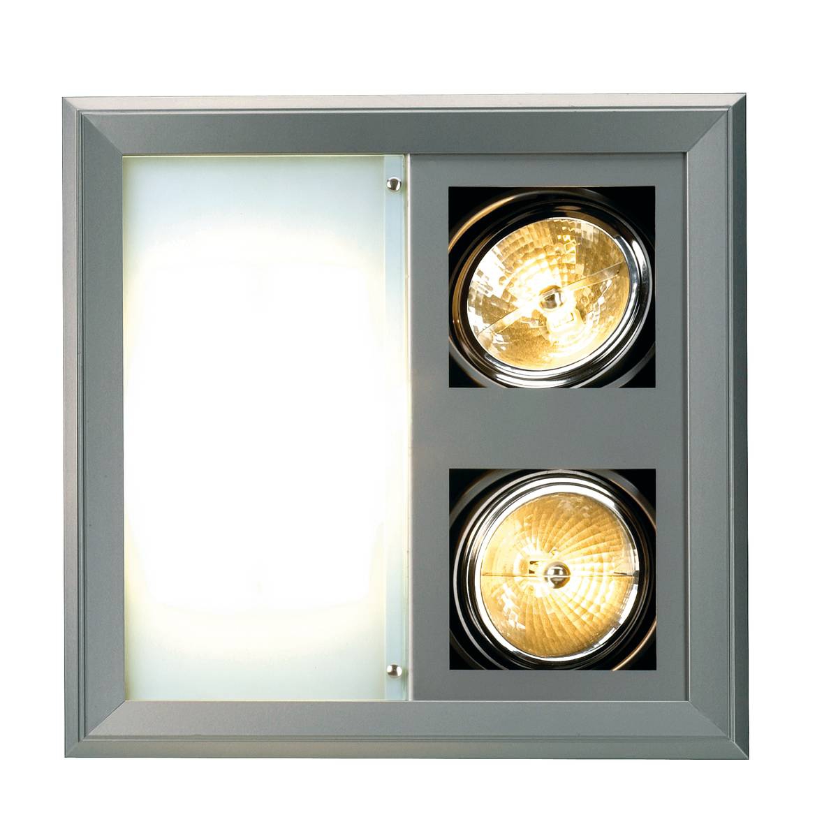 SLV 154152 AIXLIGHT®, MOD HQI/QRB cветильник встраиваемый для ламп QRB111 2x50Вт, RX7s 150Вт, серебристый