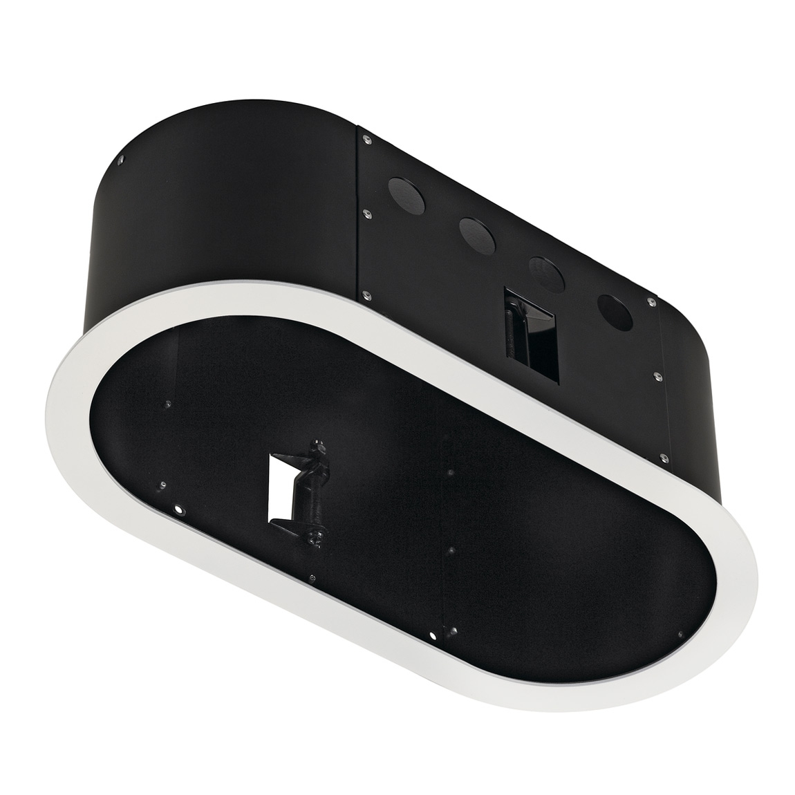 SLV 115611 AIXLIGHT® PRO, 2 FLAT FRAME ROUND корпус с рамкой для 2-х светильников MODULE, текстур.белый/ черный