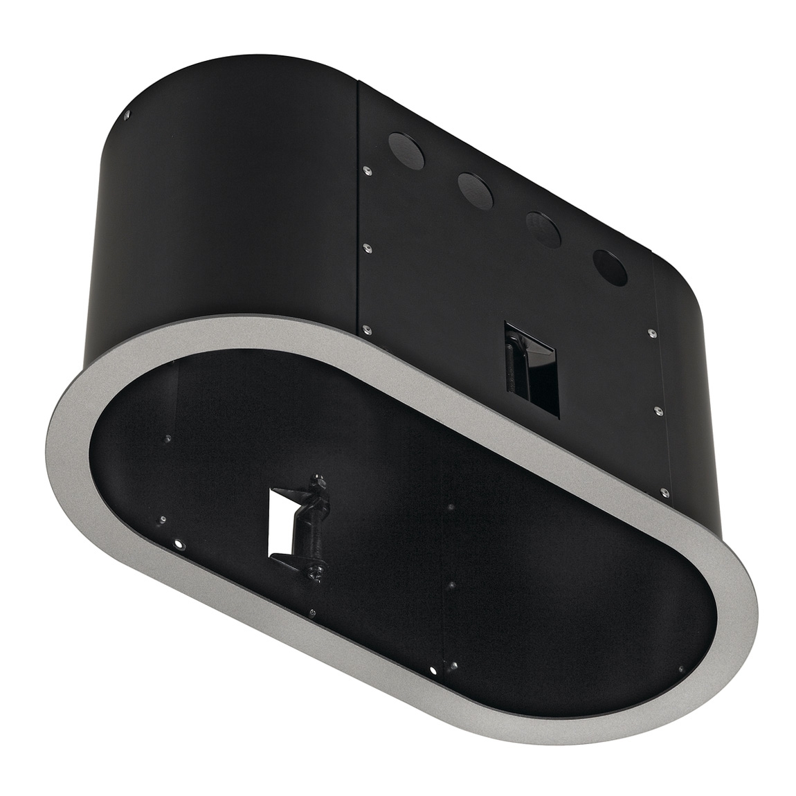 SLV 115654 AIXLIGHT® PRO, 2 FRAME ROUND корпус с рамкой для 2-х светильников MODULE, серебристый/ черный