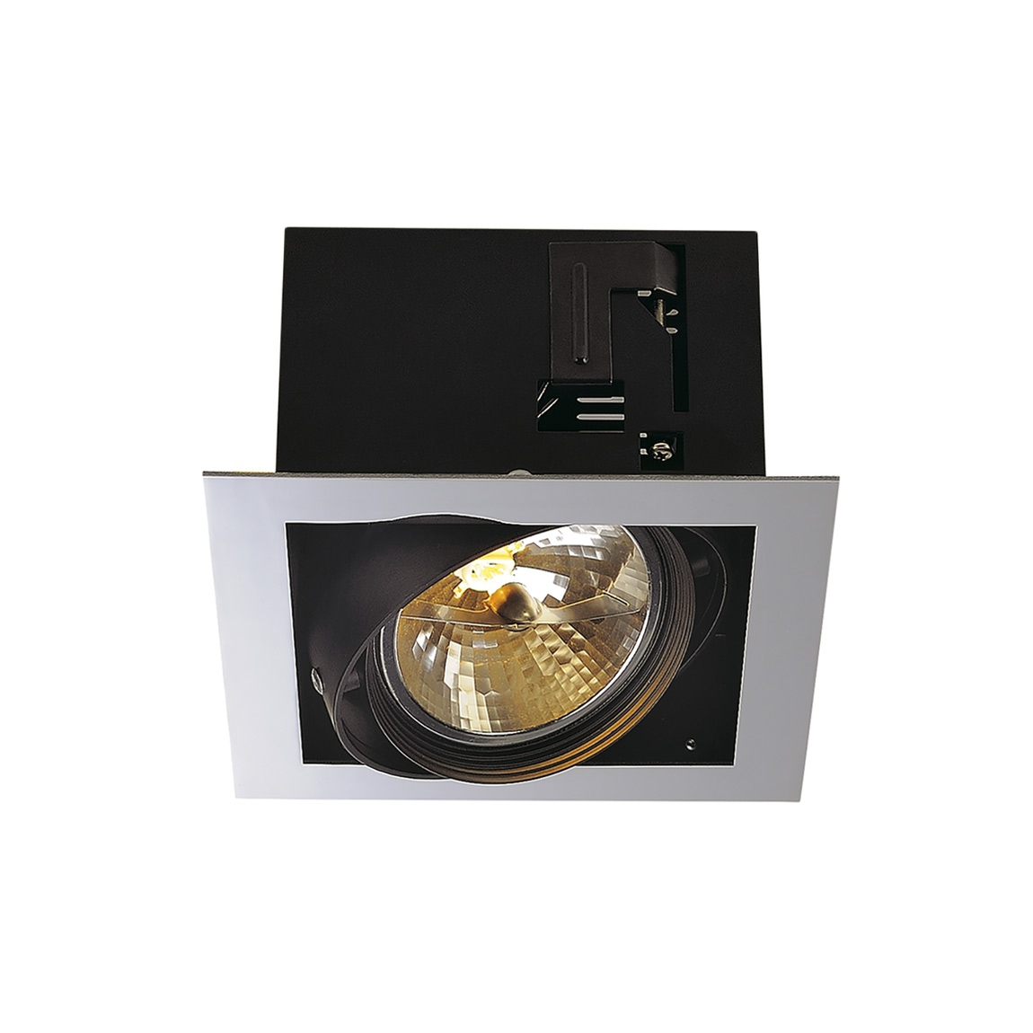 SLV 154622 AIXLIGHT® FLAT SINGLE QRB111 (H-15см!) свет-ник встраив. для лампы QRB111 50Вт макс., хром/ черный
