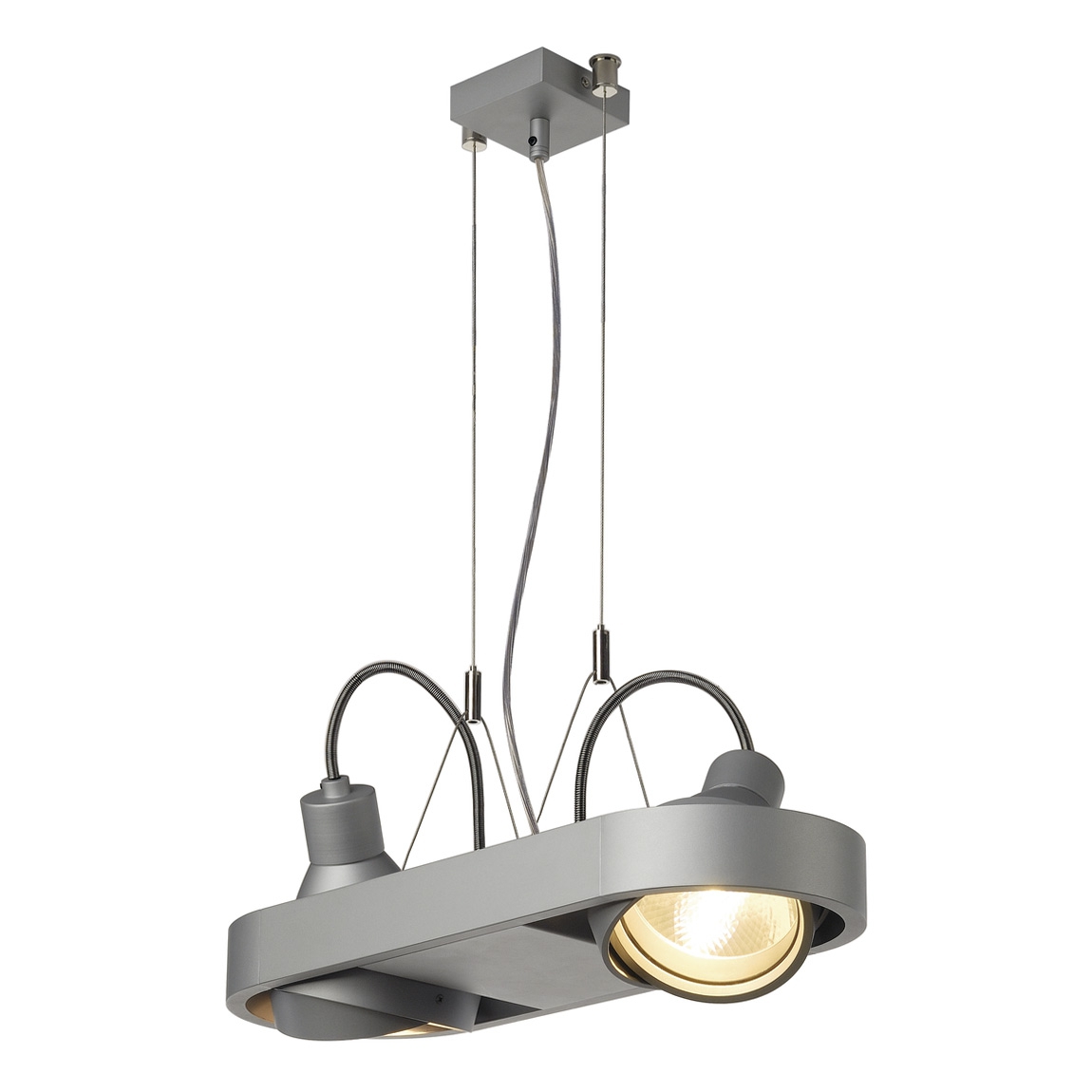SLV 159044 AIXLIGHT® R DUO HIT ¤ светильник подвесной с ЭПРА для 2-х ламп HIT-CE G12 по 70Вт, серебристый