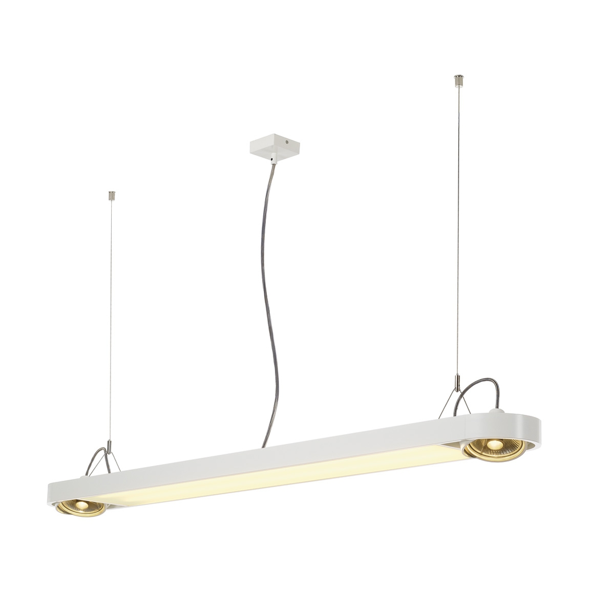 SLV 159111 AIXLIGHT® R OFFICE T5 54W светильник подвесной c ЭПРА для ламп T5 2х54Вт и ES111 2х75Вт макс, белый