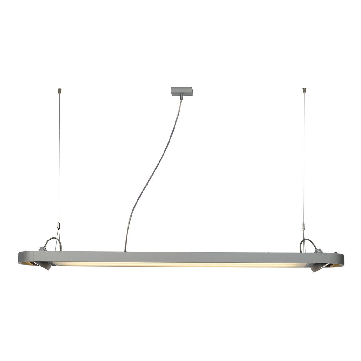 SLV 159114 AIXLIGHT® R OFFICE T5 54W светильник подвесной c ЭПРА для ламп T5 2х54Вт и ES111 2х75Вт макс, серебр