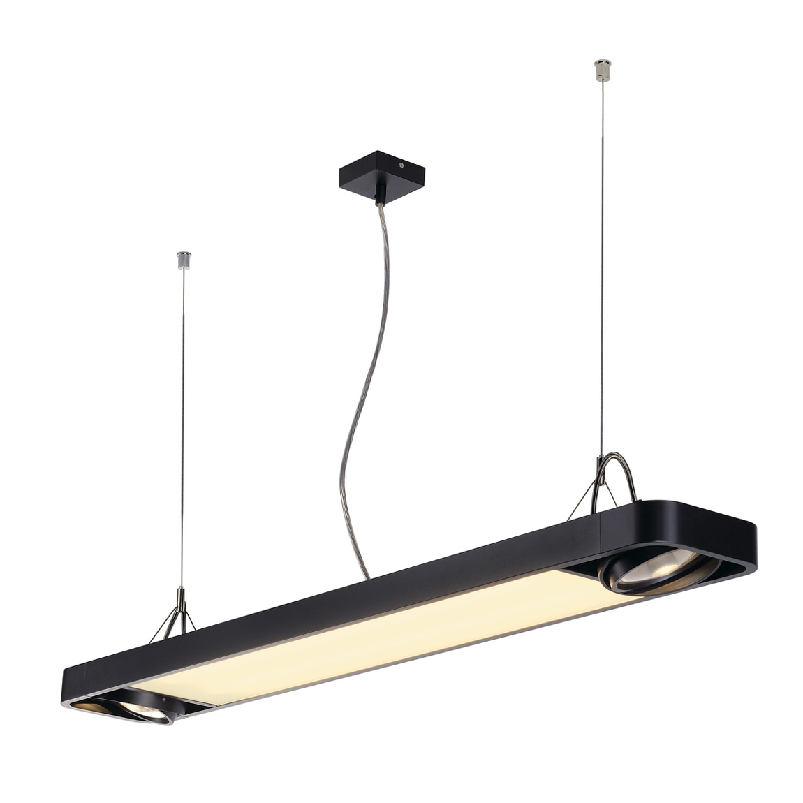 SLV 159130 AIXLIGHT® R2 OFFICE 120 светильник подвесной c LED 26Вт 4000К 3000лм и для ламп ES111 2х75Вт, черный