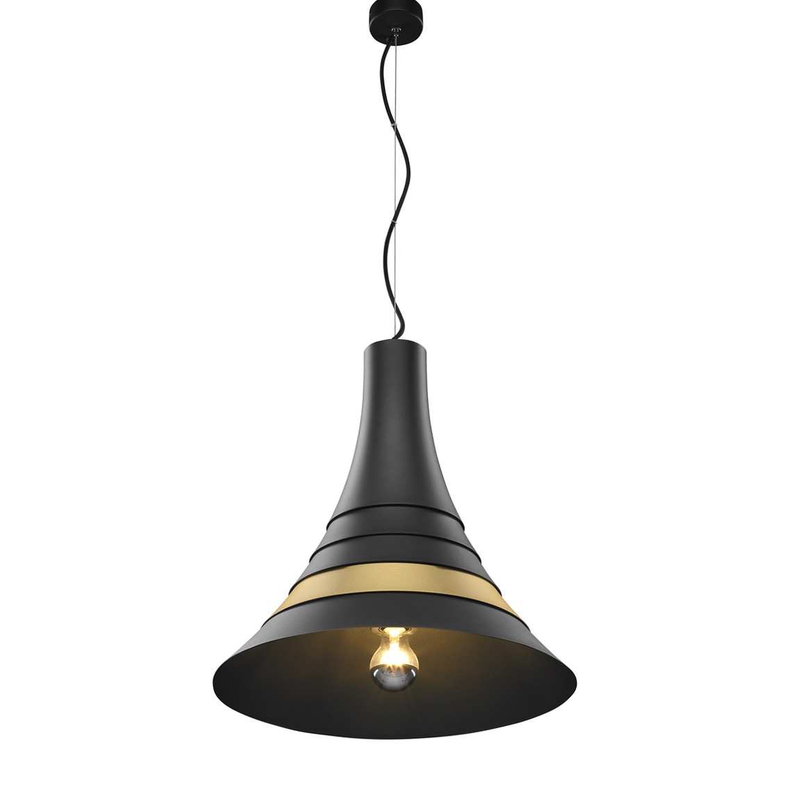 SLV 1001265 BATO 45 E27 PD светильник подвесной для лампы E27 60Вт макс., черный/ латунь