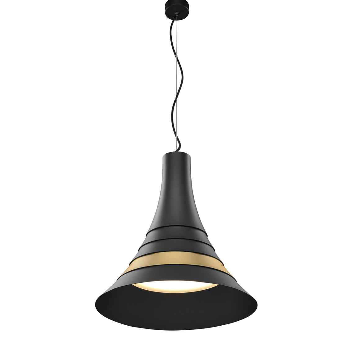 SLV 1001350 BATO 45 LED PD светильник подвесной 30Вт с LED 2700К, 1450лм, 100°,  черный/ латунь