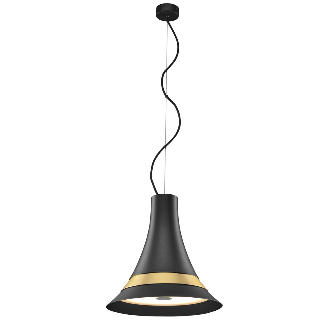 SLV 1001351 BATO 35 LED PD светильник подвесной 21Вт с LED 2700К, 1300лм, 100°,  черный/ латунь