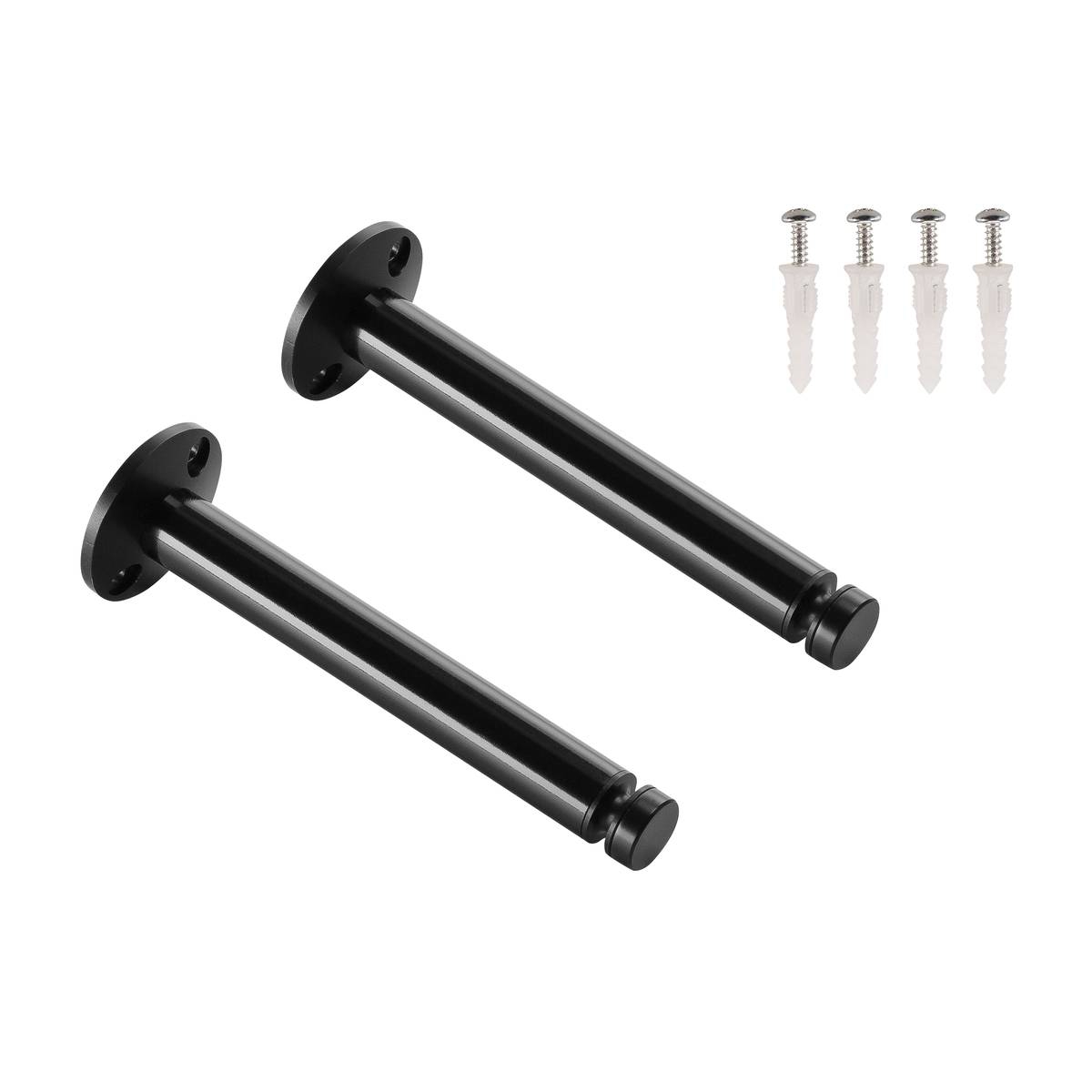 SLV 186640 TENSEO, стойка угловая 16см для тросика, 2 шт., черный