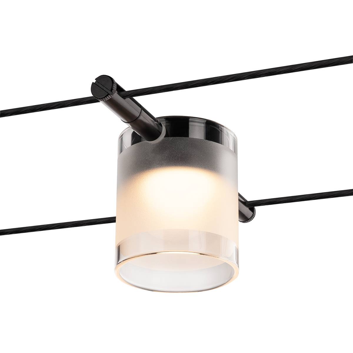 SLV 1002688 TENSEO, COMET светильник 12В AC 6.3Вт с LED 2700К, 410лм, черный / стекло частично матовое