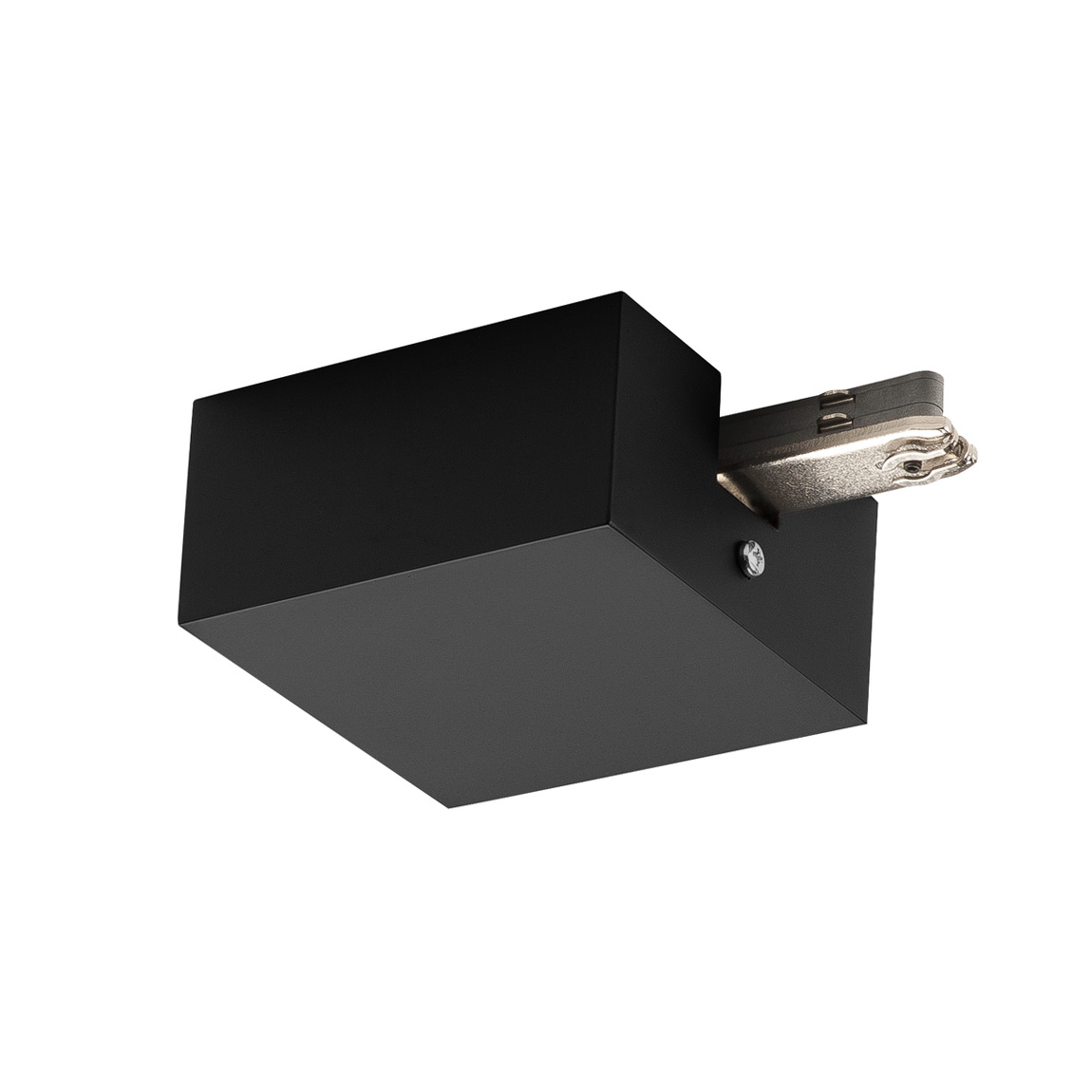 SLV 172060 D-TRACK, разъём питания торцевой с корпусом, 230В, 2х 10А макс., черный