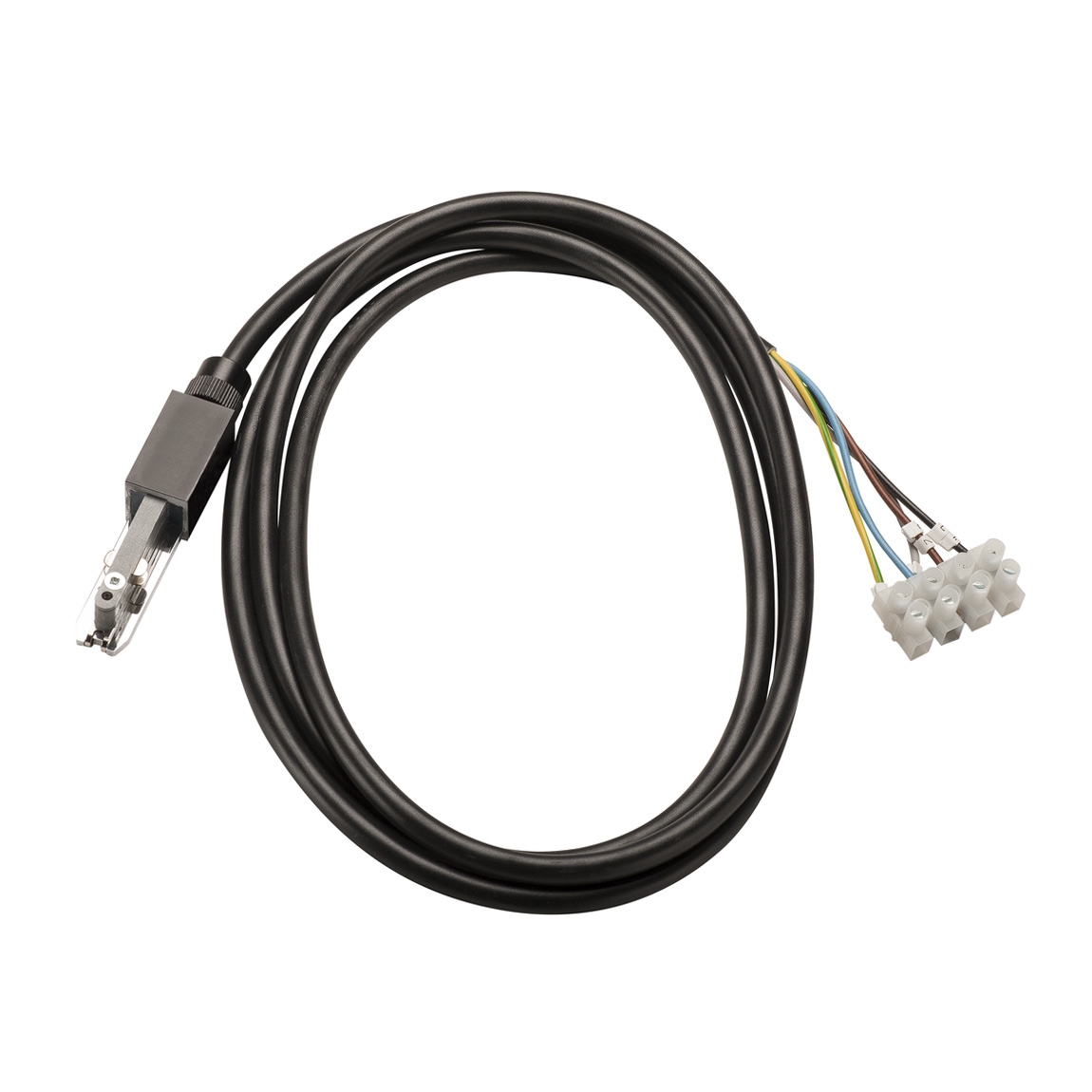 SLV 172080 D-TRACK, разъём питания торцевой с кабелем 2м, 230В, 2х 10А макс., черный