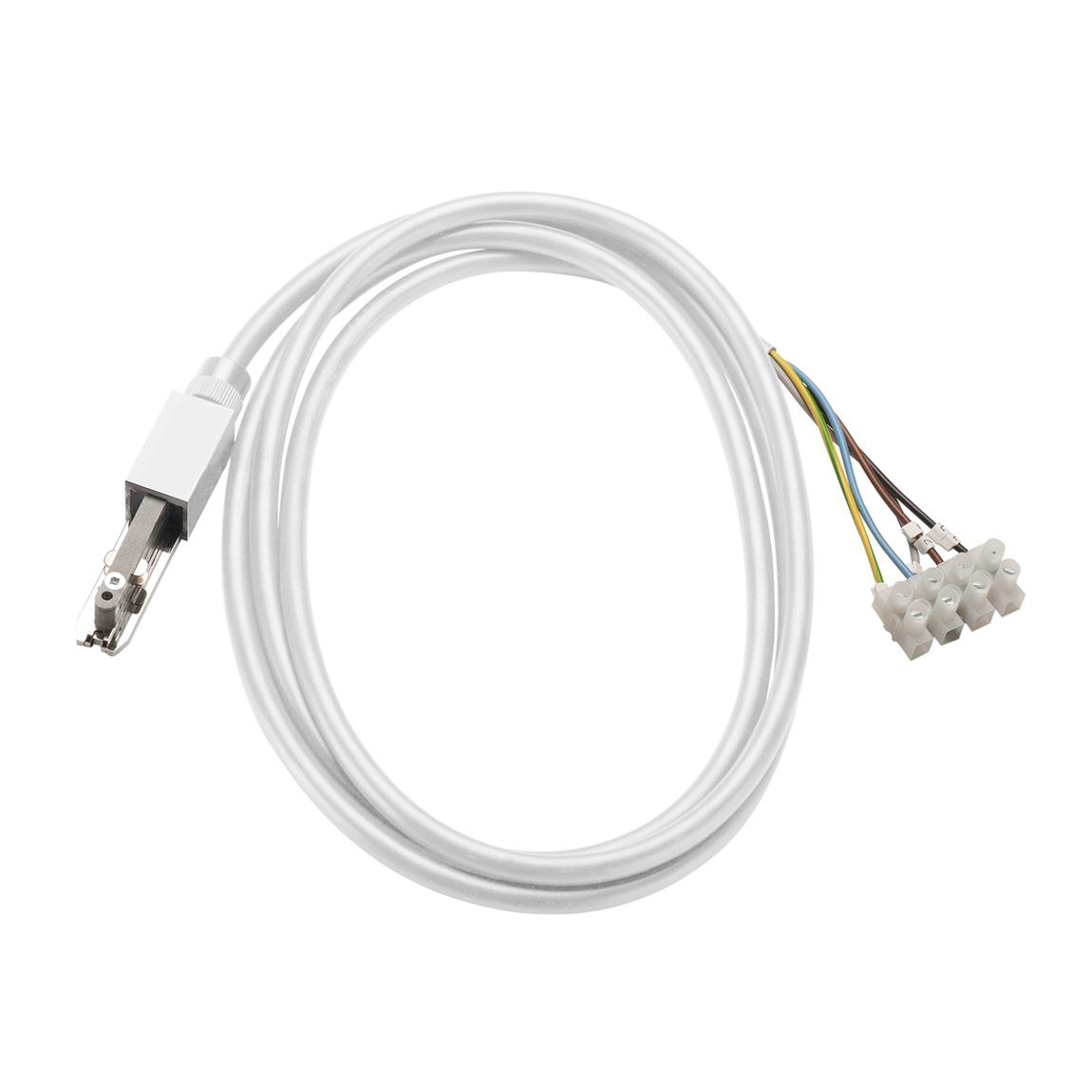 SLV 172081 D-TRACK, разъём питания торцевой с кабелем 2м, 230В, 2х 10А макс., белый