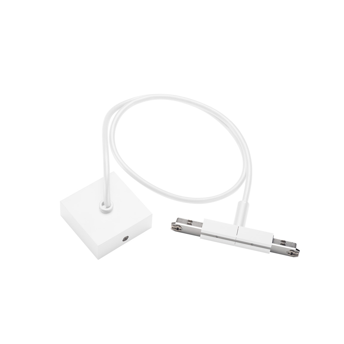 SLV 172101 D-TRACK, центральный разъём питания с кабелем 1м и основанием, 230В, 2х 10А макс.,белый