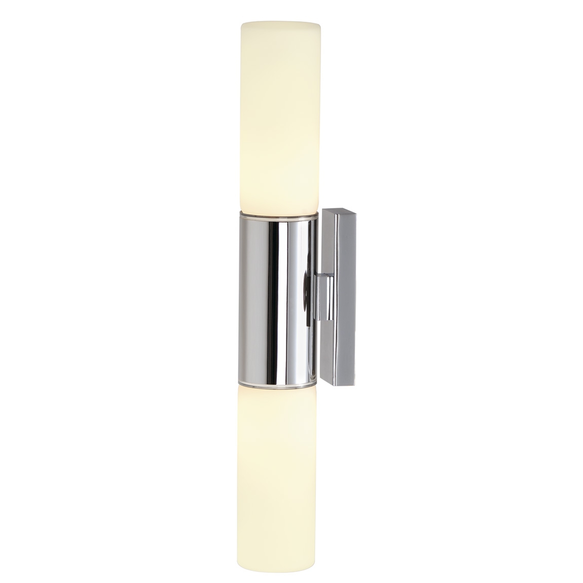 SLV 151553 DEVIN LED DOUBLE светильник настенный IP44 16Вт c LED 3000К, 890лм, хром/ стекло белое