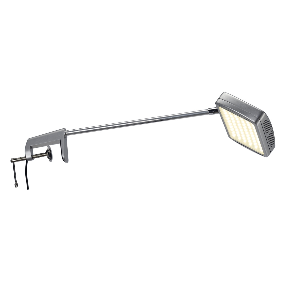 SLV 170402 LED DISPLAY светильник на струбцине 16Вт с LED 3000К, 1100лм, 120°, серебристый