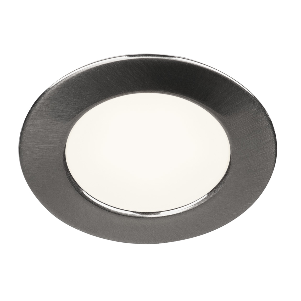 SLV 112225 DL 126 LED светильник встраиваемый 12В DC 2.8Вт с LED 3000К, 160лм, 90°, матированный металл