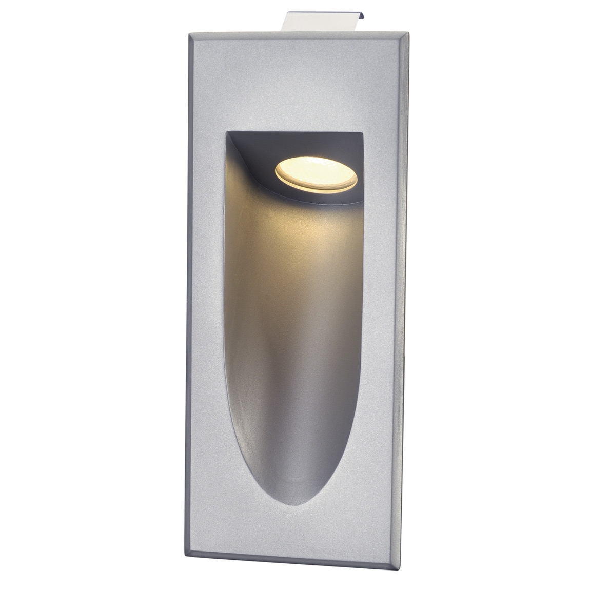 SLV 152072 DOWNUNDER MINI светильник встраиваемый 350мА 1Вт с LED 3000К, 75лм, 40°, серебристый