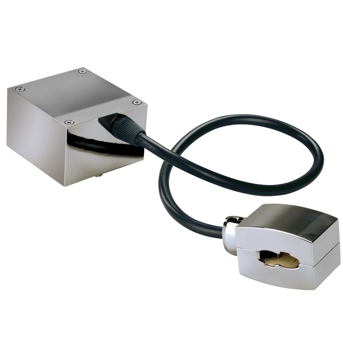 SLV 185002 EASYTEC II®, разъём питания с кабелем 40см и основанием, 16А макс., хром