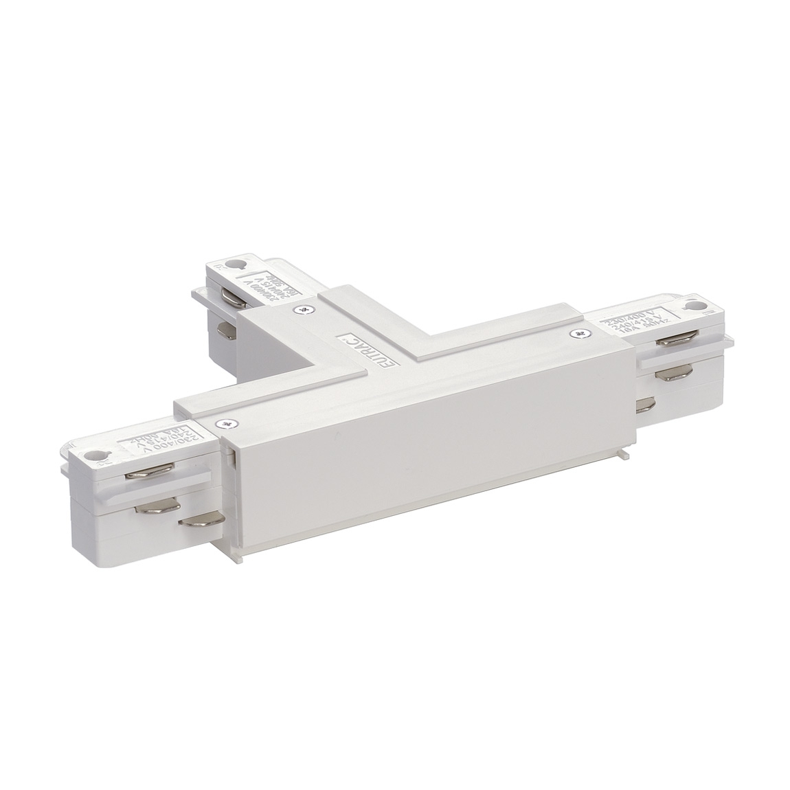SLV 1001519 3Ph | EUTRAC®, T-коннектор с разъёмом питания, GND справа, 16A макс., белый RAL9016 (ex 145641)