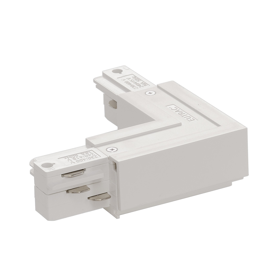 SLV 1001520 3Ph | EUTRAC®, L-коннектор с разъёмом питания, 16А макс., GND по внешнему углу, белый (ex 145671)