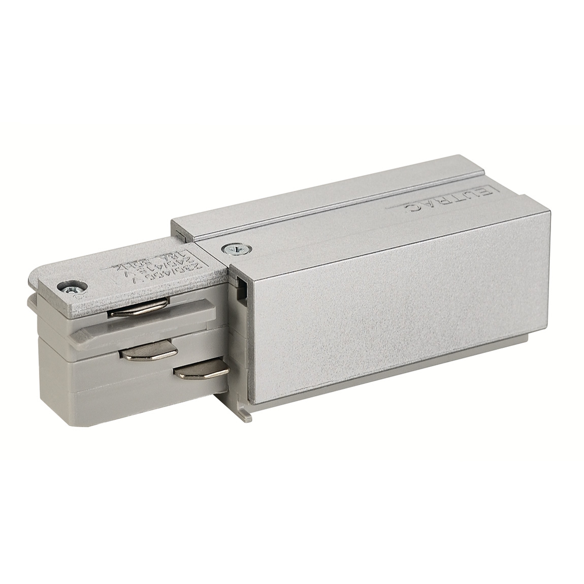 SLV 145524 3Ph | EUTRAC®, разъём питания торцевой, 16А макс., GND справа, серебристый