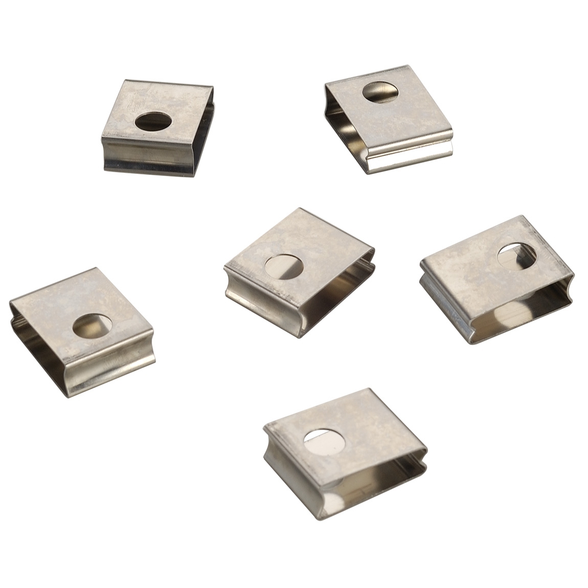 SLV 145551 3Ph | EUTRAC® R, клипсы (6 шт.) для крепления шинопровода к подвесам Евро подвесного потолка, хром