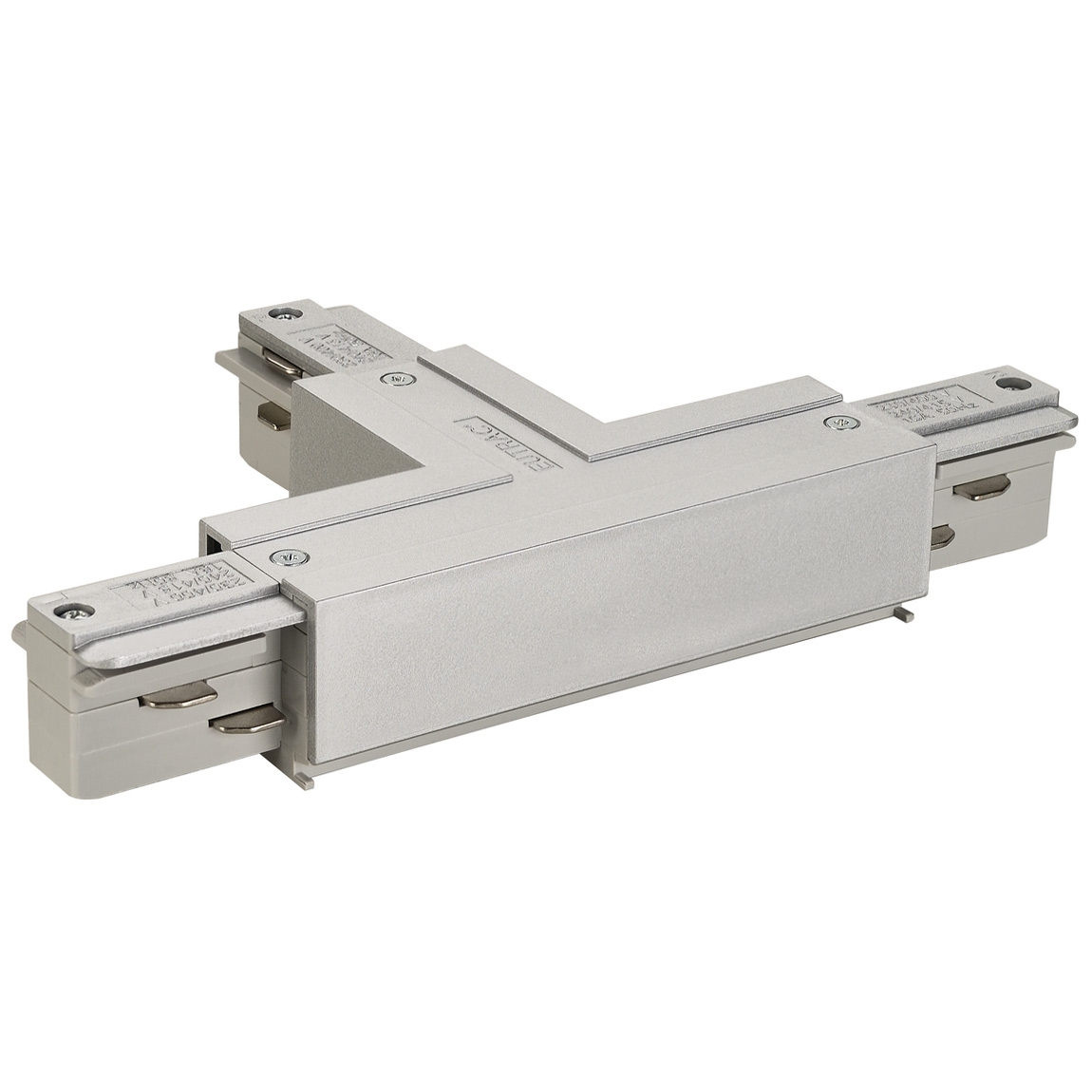 SLV 145644 3Ph | EUTRAC®, T-коннектор с разъёмом питания, GND справа, 16A макс., серебристый