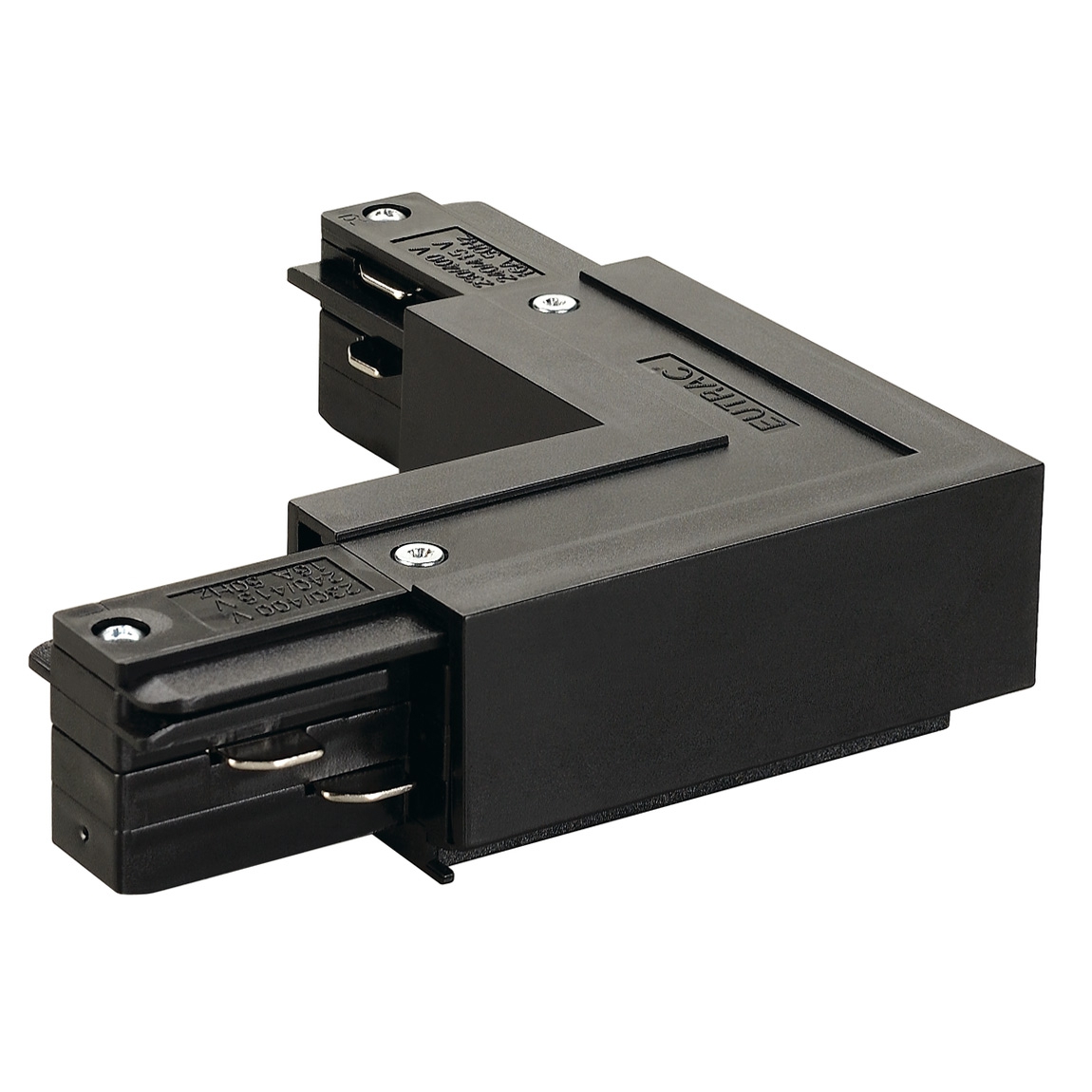 SLV 145680 3Ph | EUTRAC®, L-коннектор с разъёмом питания, 16А макс., GND по внутр. углу, черный