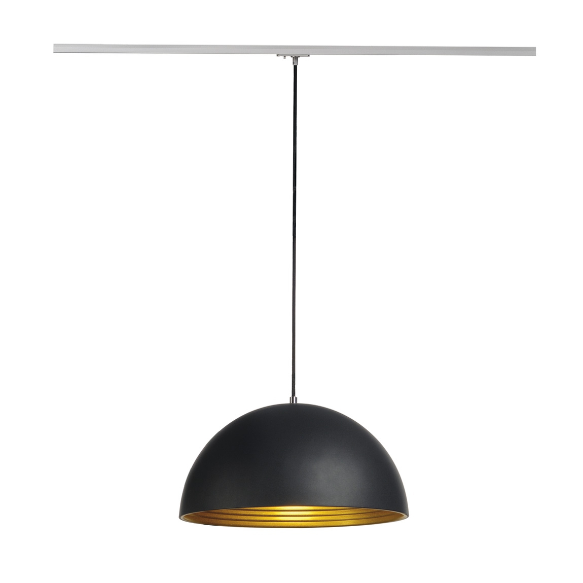 SLV 143930 1PHASE-TRACK, FORCHINI M 40 светильник подвесной для лампы E27 40Вт макс.,черный/золото/ад-р серебр.