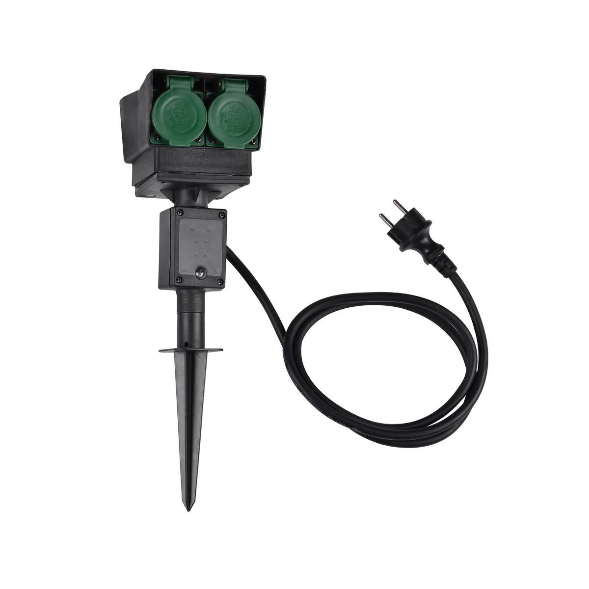 SLV 1000868 Удлинитель садовый на 4 розетки, IP44, кабель 1.5 метра, DE/RU