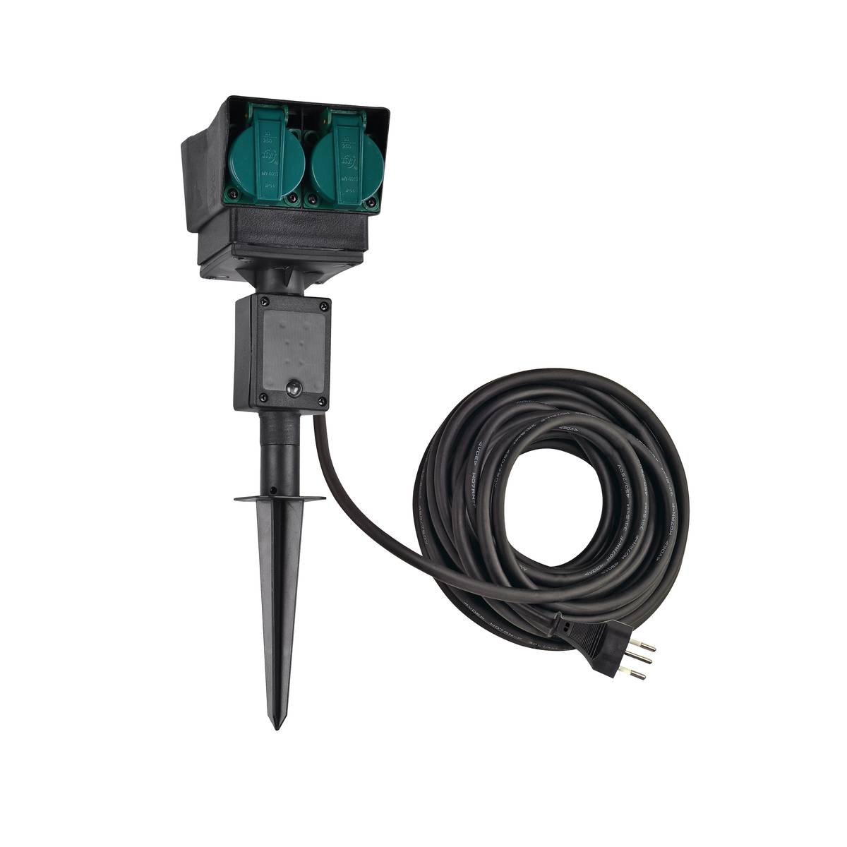 SLV 1000876 Удлинитель садовый на 4 розетки, IP44, кабель 10 метров, CH