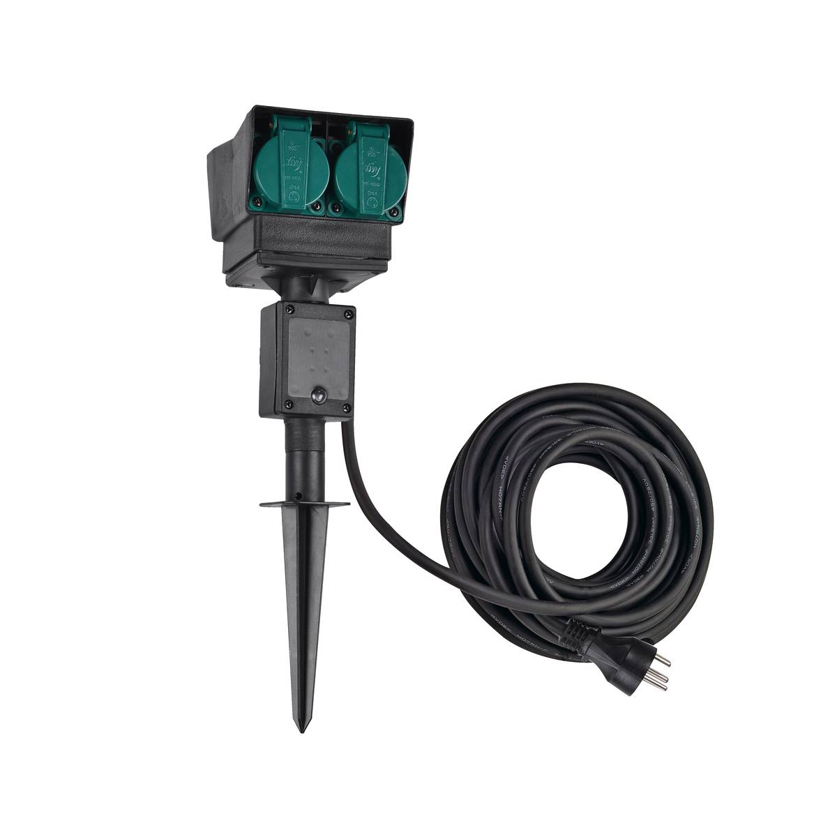 SLV 1000878 Удлинитель садовый на 4 розетки, IP44, кабель 10 метров, DK