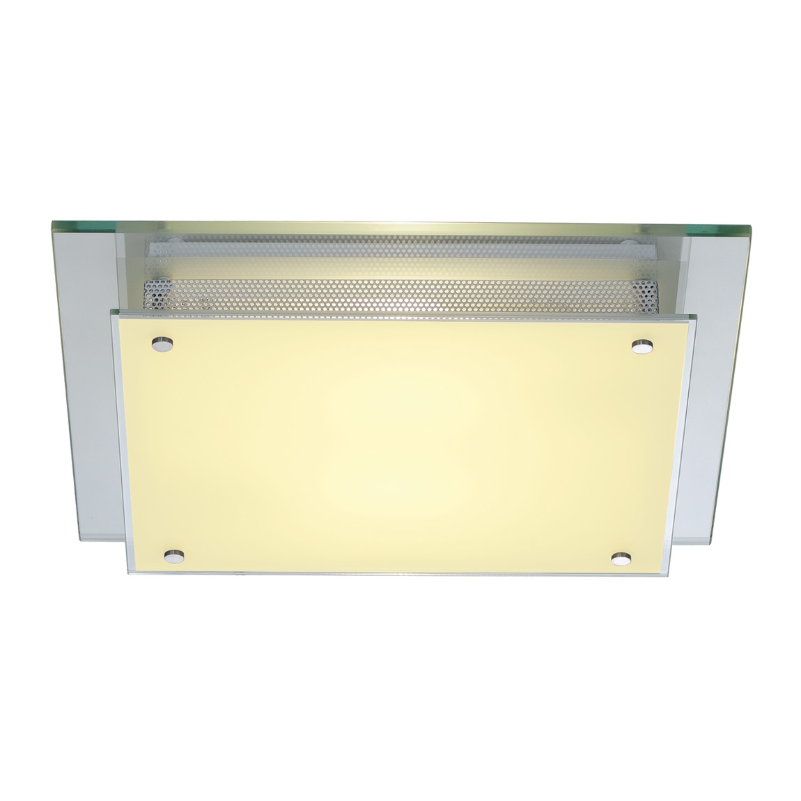 SLV 155180 GLASSA SQUARE E27 светильник накладной для 2-x ламп E27 по 60Вт макс., стекло матовое и прозрачное