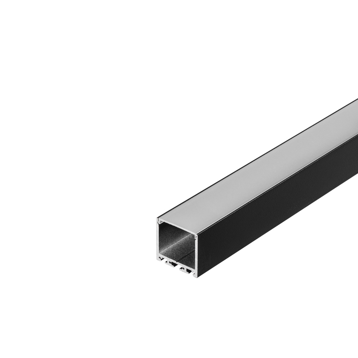 SLV 213610 GLENOS Pro-3030 100 профиль накладной, без экрана, 1 м, черный