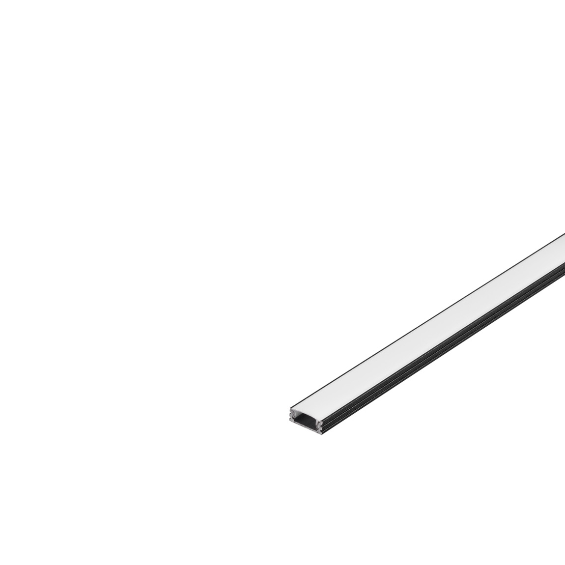 SLV 213800 GLENOS D-1808 100 профиль накладной, без экрана, 1 м, черный