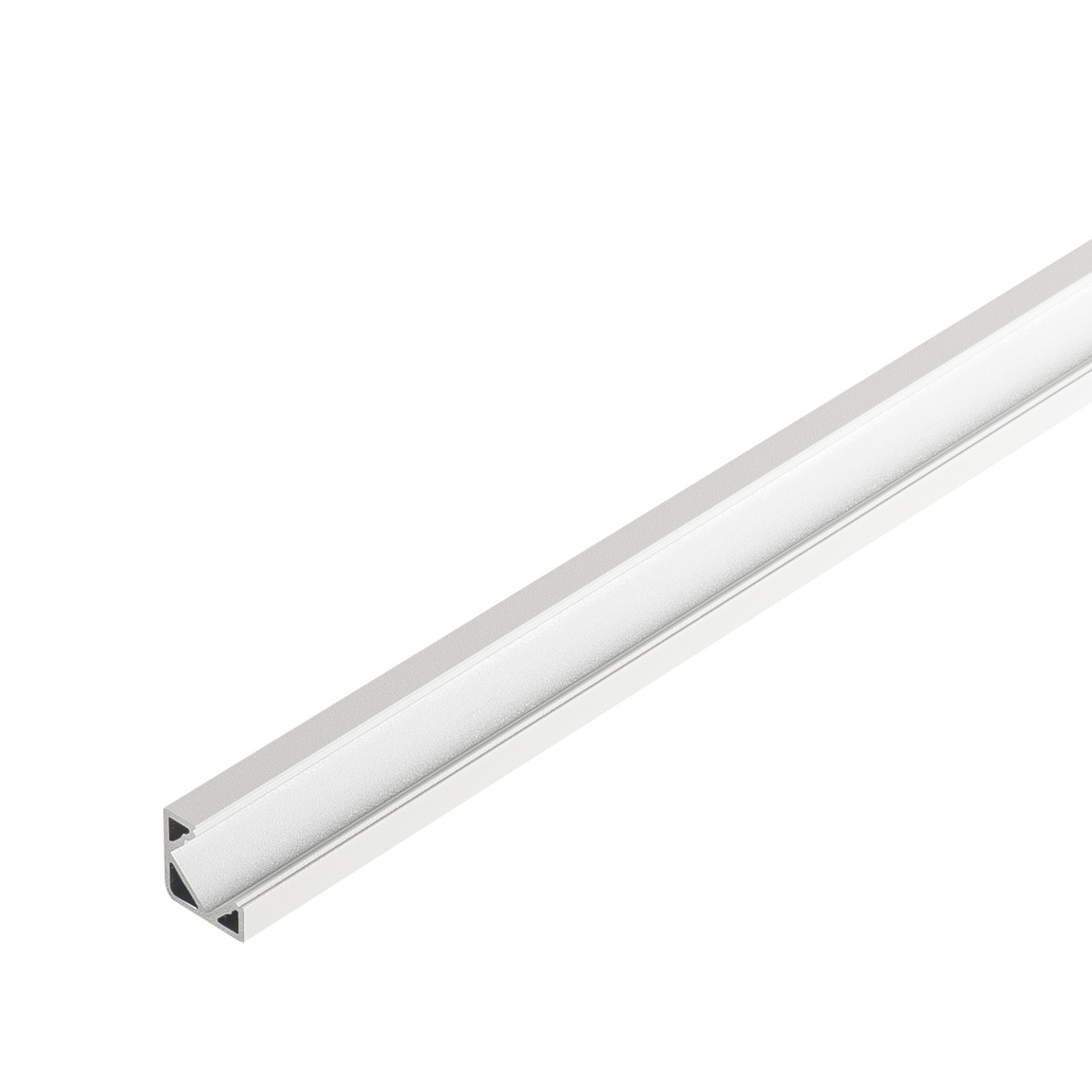 SLV 213911 GLENOS D-2720 200 профиль накладной угловой, без экрана, 2 м, белый