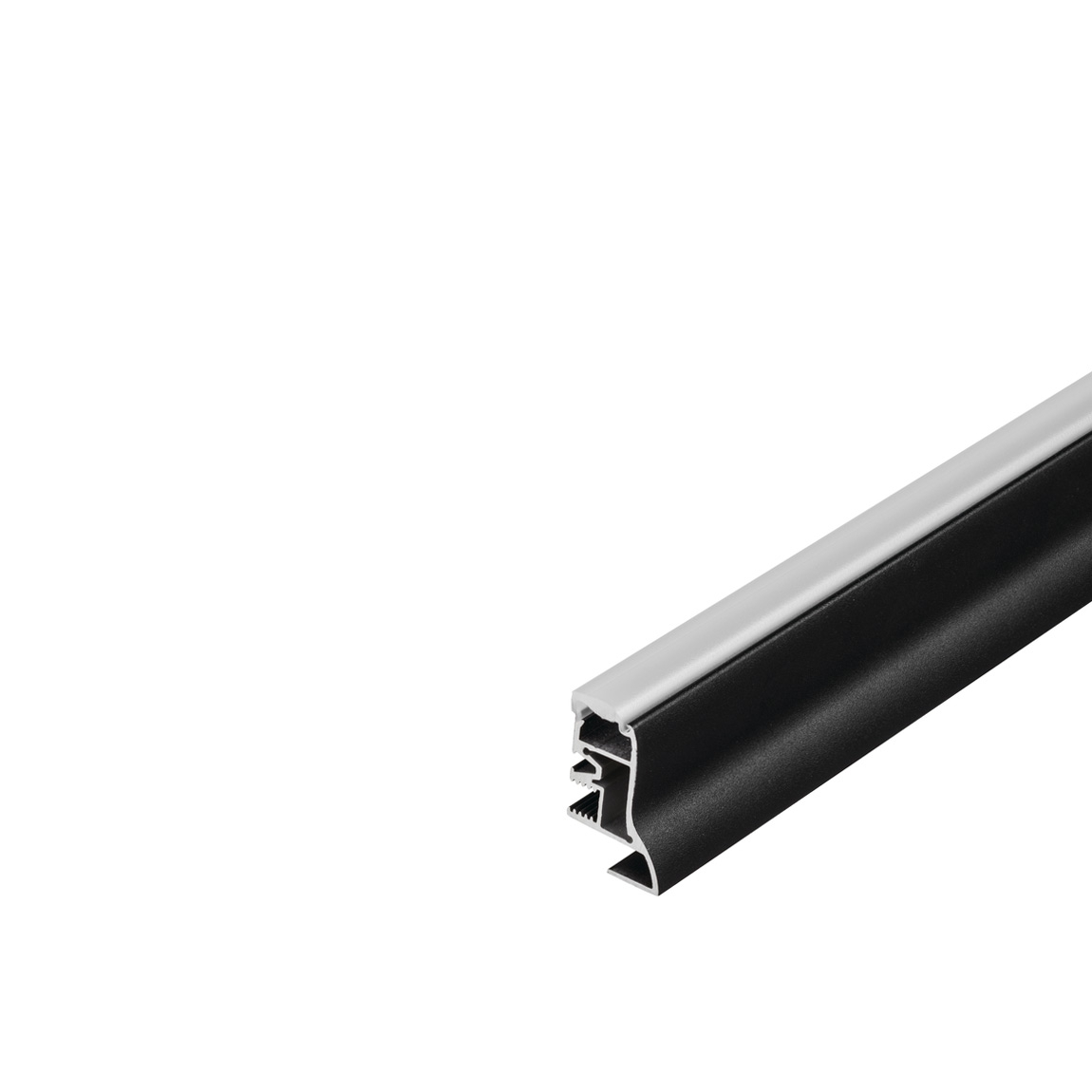 SLV 214000 GLENOS F-2340 100 профиль-плинтус накладной, 1 m, с экраном, черный