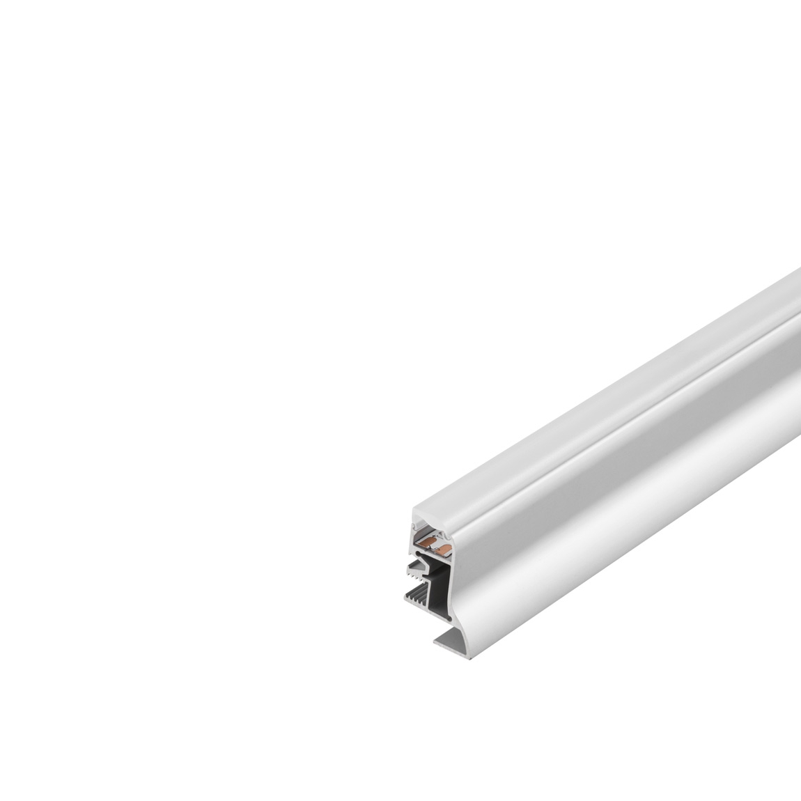 SLV 214004 GLENOS F-2340 100 профиль-плинтус накладной, 1 m, с экраном, алюминий