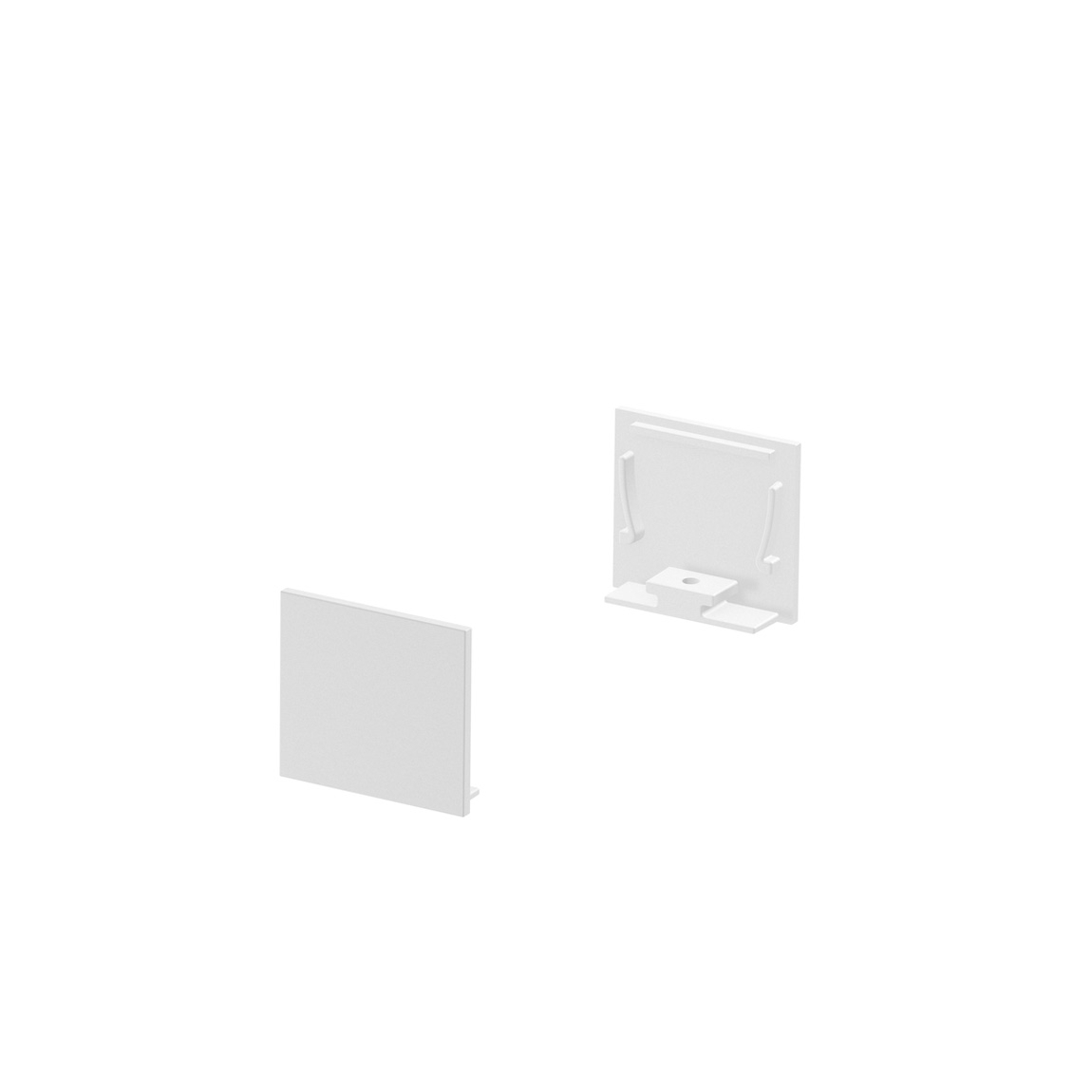 SLV 1000566 GRAZIA 20, заглушка плоская для профиля стандарт, 2шт., белый