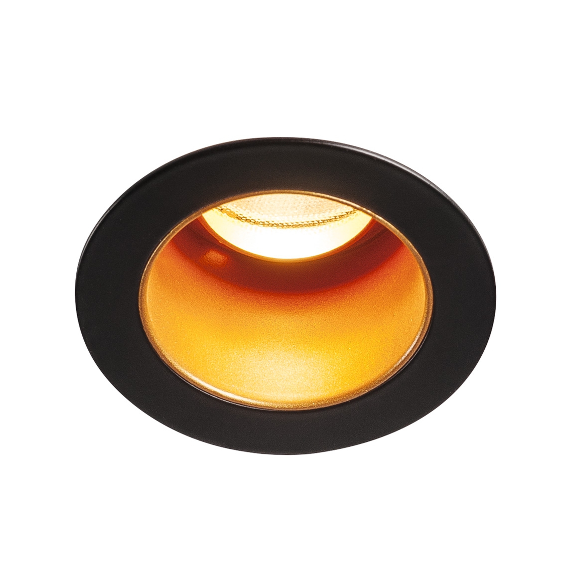 SLV 1001927 HORN MEDI LED светильник встраиваемый 350мА 5Вт с LED 3000К, 275лм, 15°, черный/ золотой