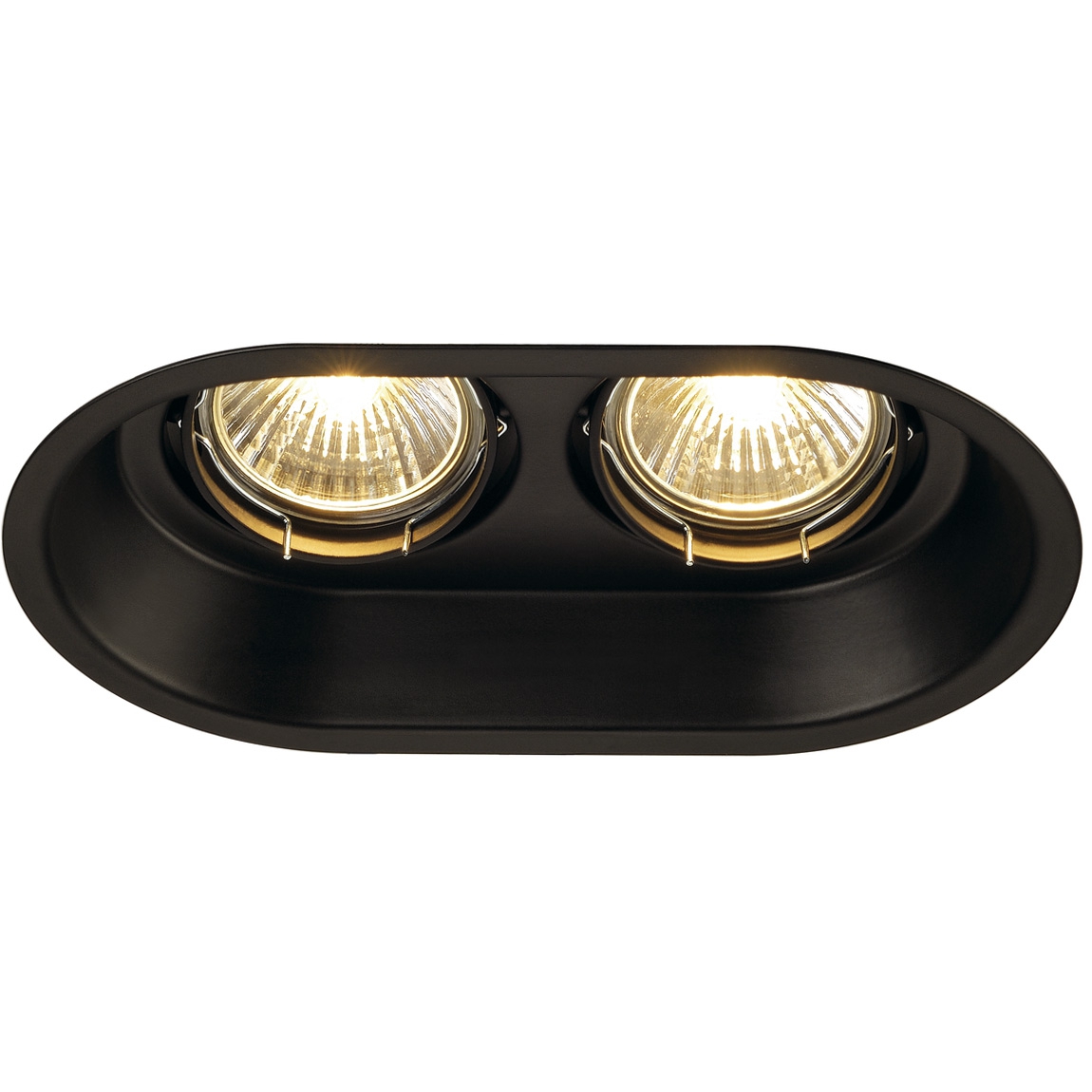 SLV 113110 HORN 2 GU10 светильник встраиваемый для 2-х ламп GU10 по 50Вт макс., матовый черный